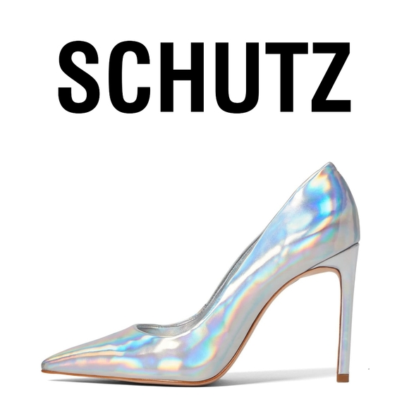 SCHUTZ Lou Prata Size 7.5 M Silver Metallic - Picture 3 of 7